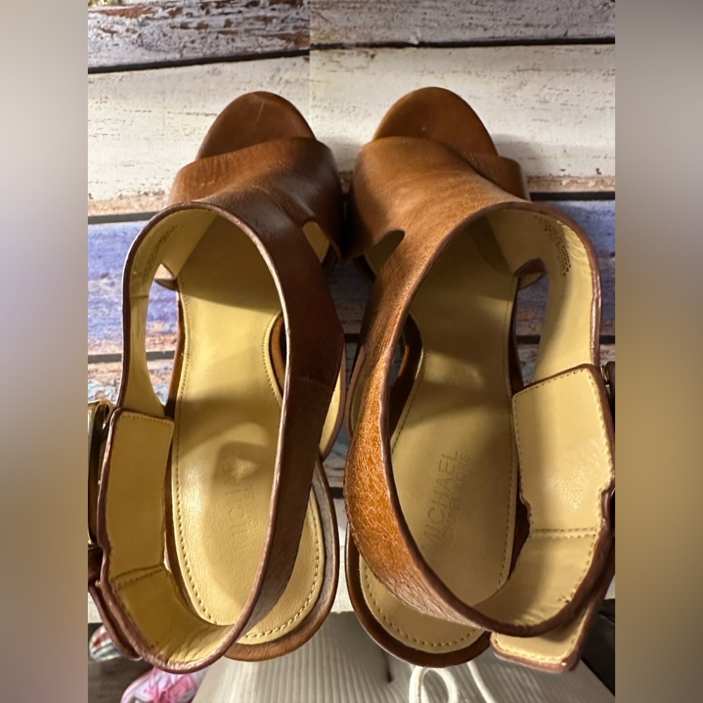 Michael Kors Brown Wedge Sandals - Picture 8 of 10